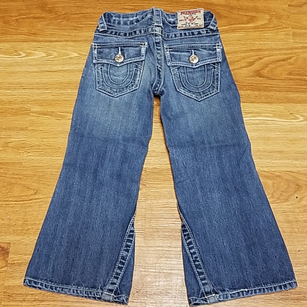 TRUE RELIGION VINTAGE STRAIGHT WIDE LEG FADED JEANS, JOEY BIG-T 4x16 - Picture 2 of 8